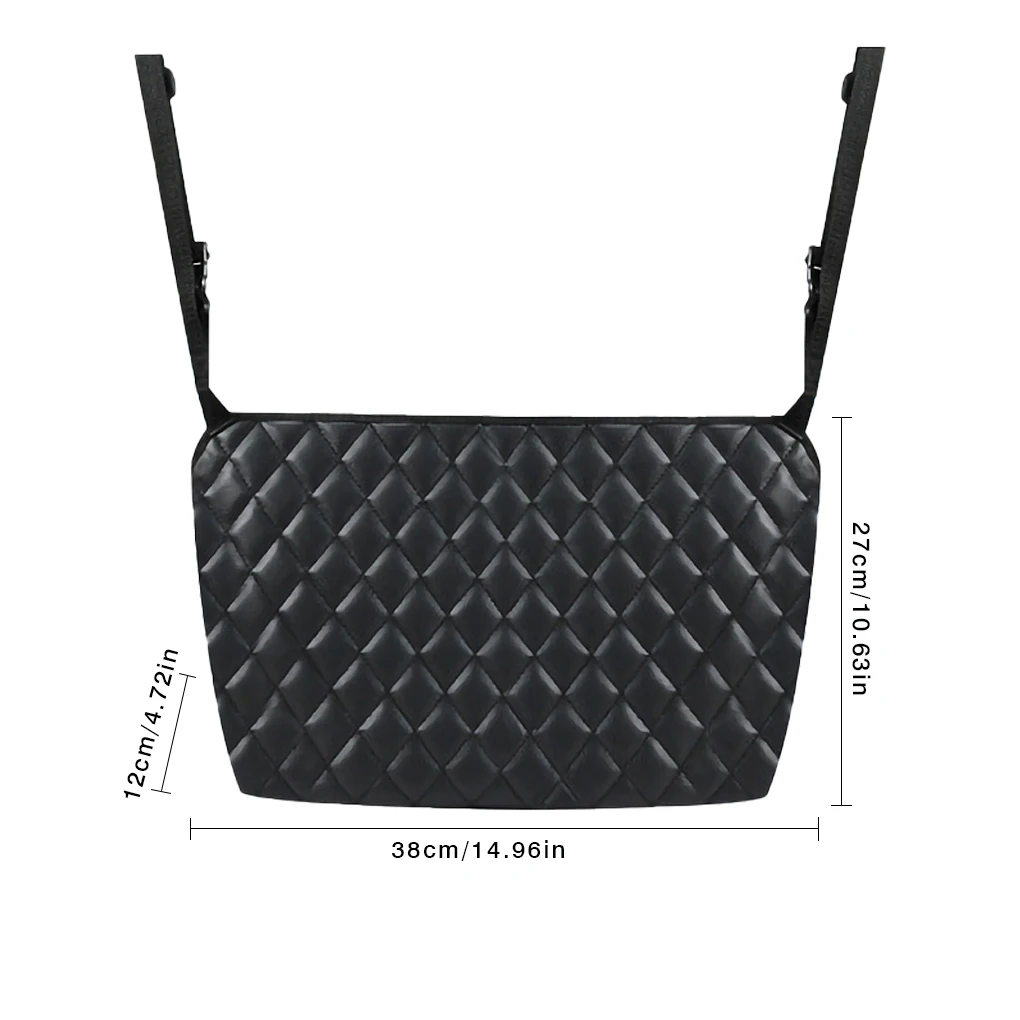

Car Storage Bag Leather Universal Car Bag Holder Adjustable Hanging Pocket Organizer