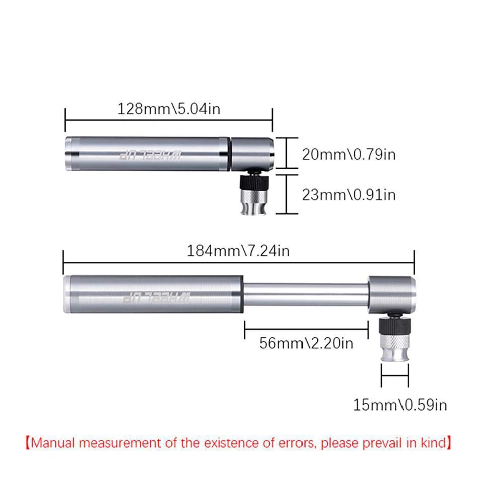 

Mini Portable Aluminum Alloy 160PSI Bike Tire Pump Basketball Football Inflator