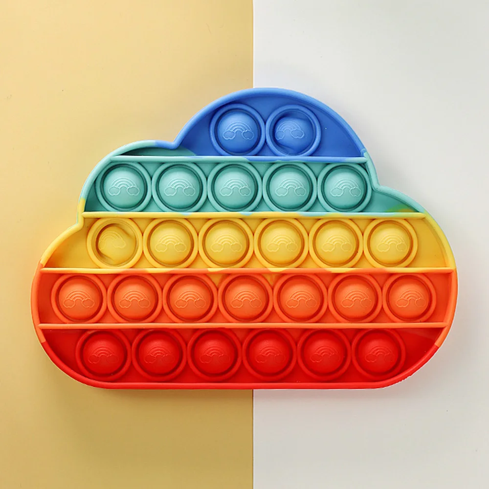 Juguete Natural de nube de arco&iacute;ris para ni&ntilde;os, juguete sensorial para aliviar el estr&eacute;s, juego Simple antiestr&eacute;s, novedad-1