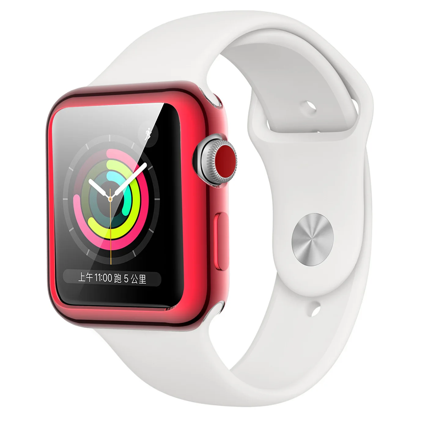 Чехол для Apple Watch с гальваническим покрытием iwatch чехол из ТПУ круглым отверстием
