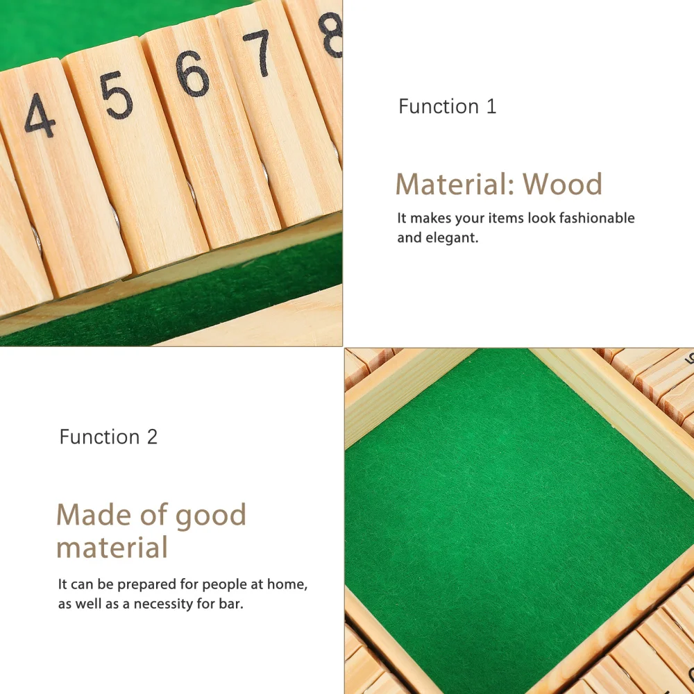 

1 Set Shut The Box Game Drinking Dice Game Close The Box Dice Game