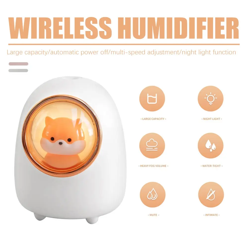 

​Portable Mini Humidifier With Atmosphere Lamp USB Wireless Ultrasonic Aroma Essential Oil Diffuser Home Office Humidificador