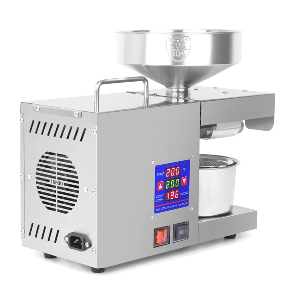 

LTP333 610W Intelligent Oil Press Machine with 0~300 Temperature Control 38mm Feed Port for Soybean Peanut Rapeseed Olive Flax
