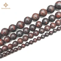 natural stone 15 chinese dark red brecciated jaspers round loose beads 4 6 8 10 12mm pick size
