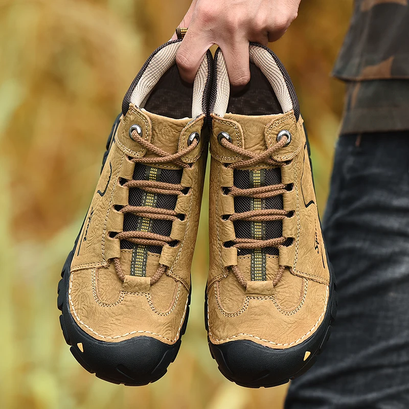 

Genuine Leather Snow Boots Men Shoes Adult Winter Short Plush Men Boots Ankle Boots Fashion Comfort Work Footwear Winter Shoes