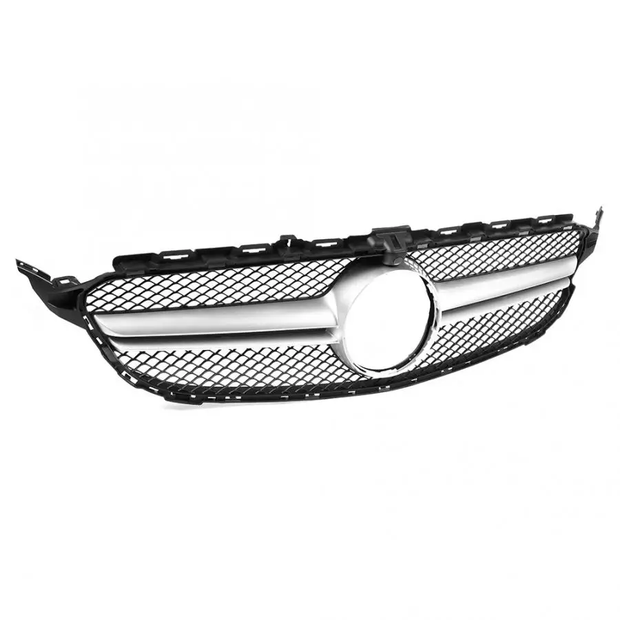 Решетка переднего бампера с отверстием для камеры подходит Mercedes Benz C-class W205 2014 2015
