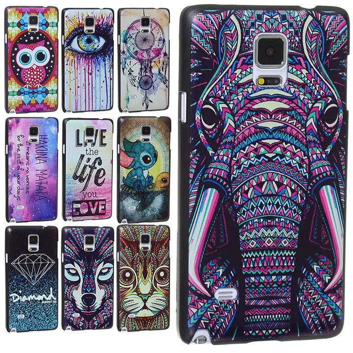 Чехол для Samsung GALAXY Note 4 N9100 с рисунком кошки Совы слона|case for samsung galaxy|case samsungcase designer |