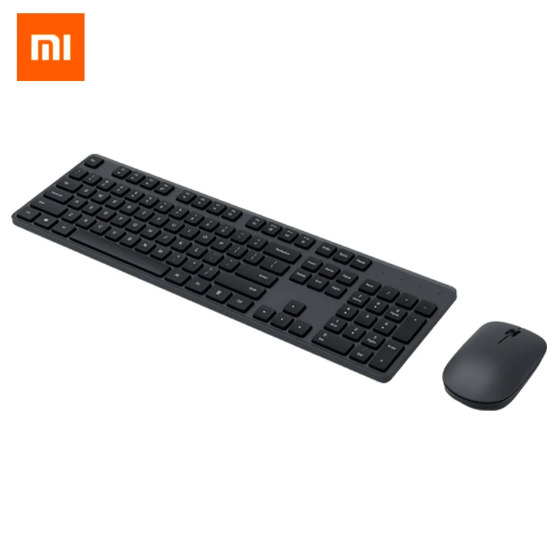

Беспроводная клавиатура Xiaomi USB мышь набор Беспроводная офисная Беспроводная передача Многофункциональный ярлык простой тонкий с логотипо...