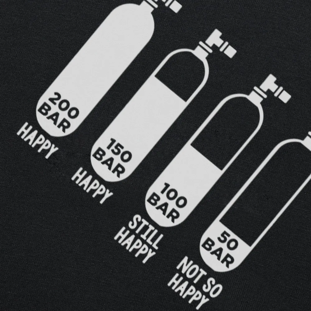 Diver 200 бар Забавные футболки Для мужчин летняя хлопковая Футболка Harajuku короткий