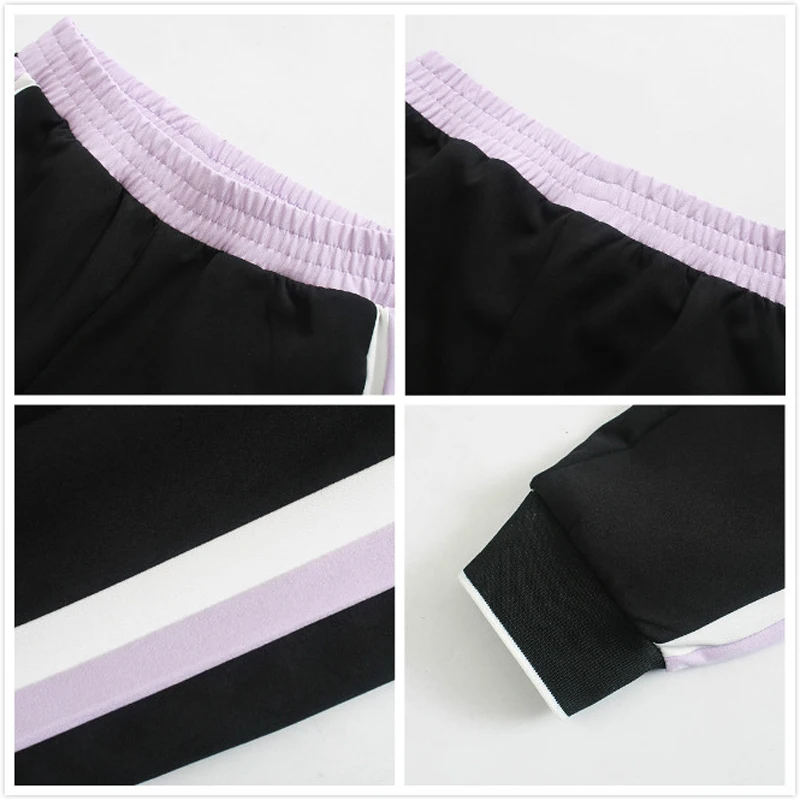 Женский спортивный костюм с капюшоном и эластичными брюками повседневный