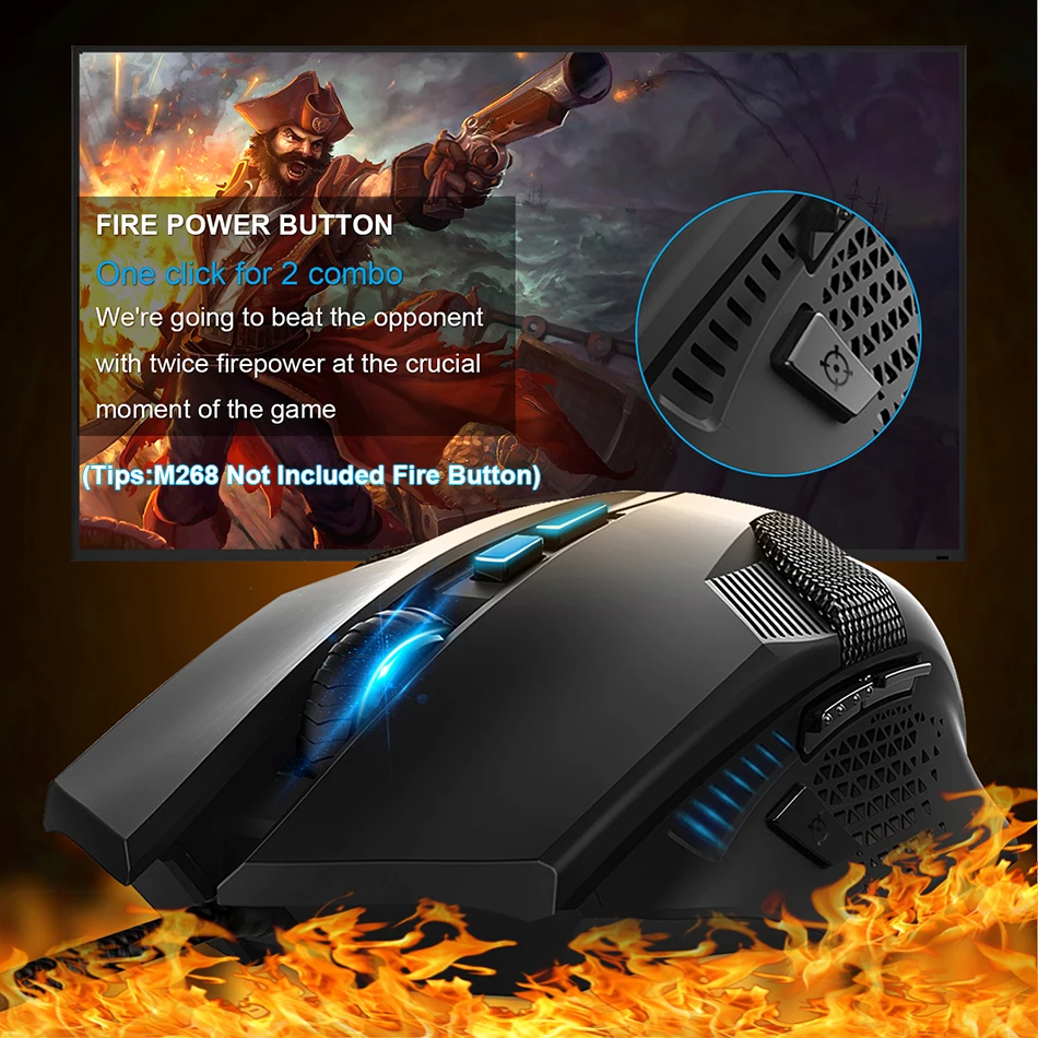 TeckNet 7000DPI программируемая игровая мышь s Профессиональная геймерская RAPTOR Pro