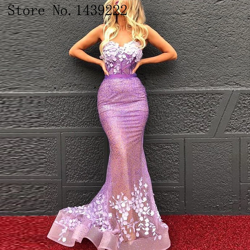 Вечернее платье с блестящими бусинами для выпускного вечера цветами 3D милое