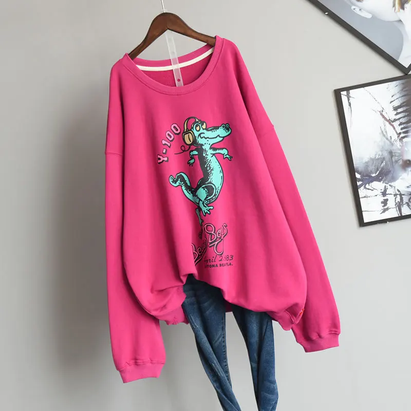 

2020 Autumn New Korean Arrival Loose Oversize Slim Round Neck Women Sweater Casual All-match Long-sleeved T-shirt Free Shipping