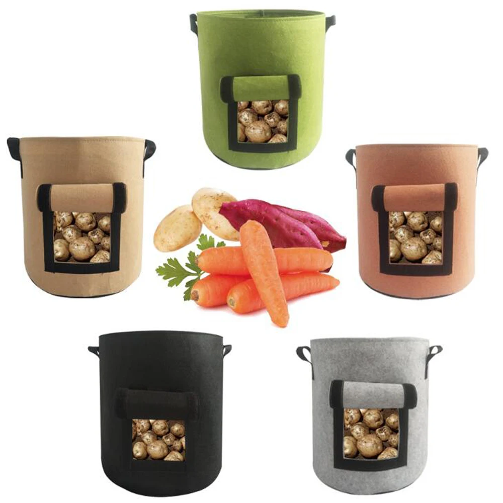 Сумка для садовых помидоров 3 размера с ручками|Тканевые горшки рассады| |