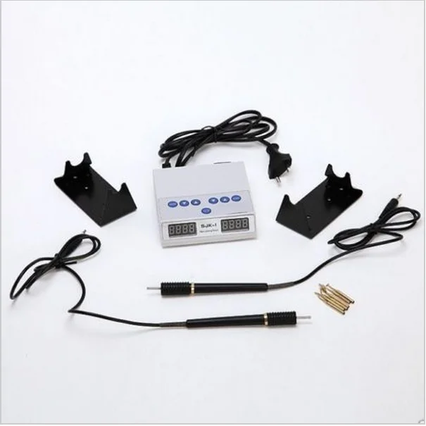 220V 1SET Стоматологическая лаборатория электрический тонкий воск резной нож машина двойная ручка 6 воск кончик горшок стоматологическая лаборатория - Цвет: 220V 1SET