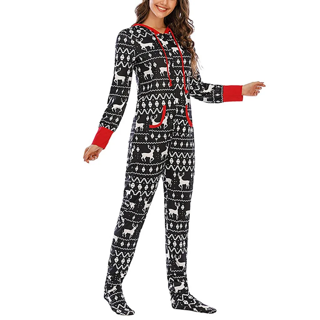 Зимний новый толстый Рождественский Женский пижамный комплект с рождественским