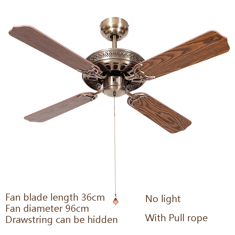36 см Европейский античный бесшумный потолочный вентилятор домашний безопасный
