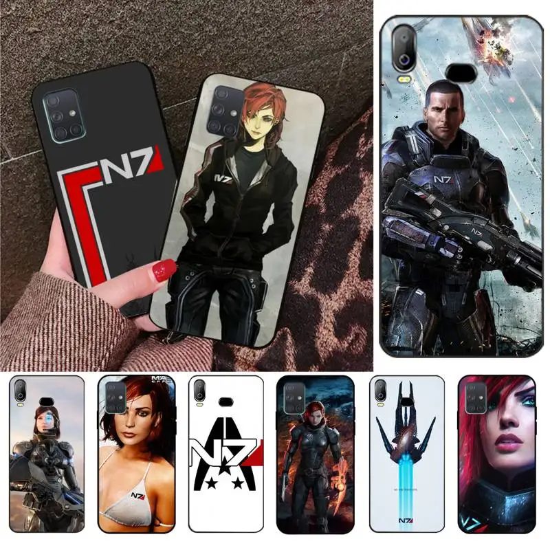 PENGHUWAN N7 Mass Effect новоприбывшие черная чехол для сотового телефона Samsung A10 A20 A30 A40 A50 A70