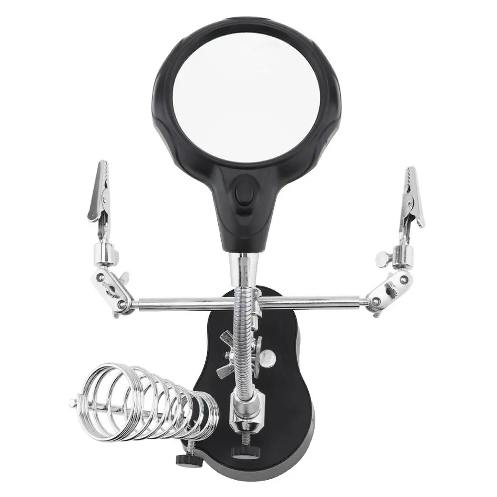 Увеличительное стекло для сварки с 2 зажимами типа крокодил|desktop magnifier|magnifier with