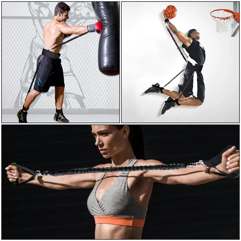 11 шт. 140LBS Эспандеры растяжения ремень Набор для руками ноги прочность Фитнес