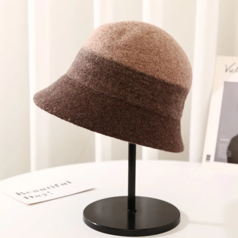 

Woolen Cloth Fashion Korea Versatile Dome Basin Hat