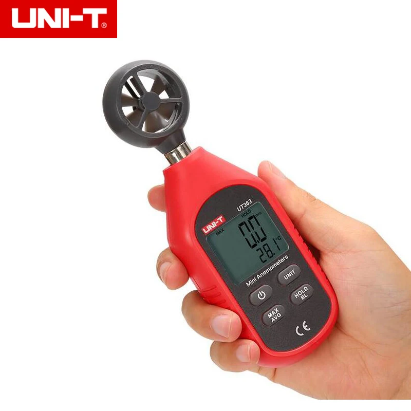 UNI-T UT363 0-30 м/с цифровой мини Анемометр измеритель скорости ветра Тестер воздушного потока-10~ 50C термометр