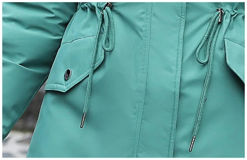 Abrigos Mujer Invierno2019 Длинная женская парка с меховым воротником Повседневная хлопковая стеганая куртка из овечьей шерсти женская верхняя одежда, парки R258