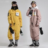 men women ski jumpsuit overalls ski suit winter outdoor warm breathable windproof waterproof snowboard suit ski jacket and pants