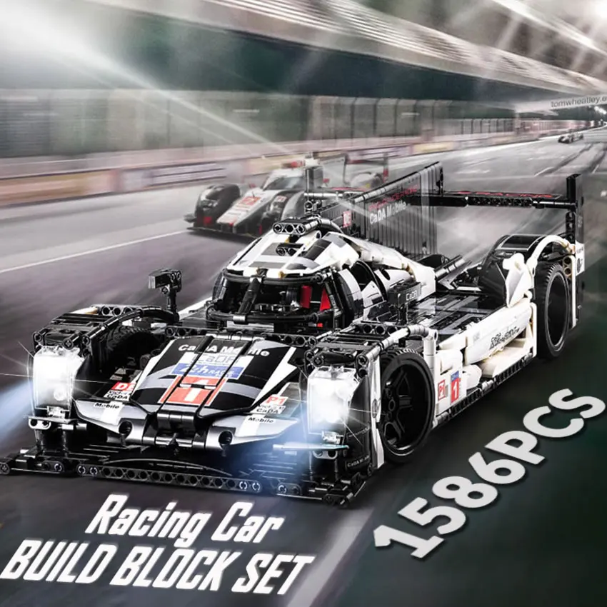 1586 шт. Le Mans гоночный автомобиль модель 48 см Строительные блоки Набор совместимые