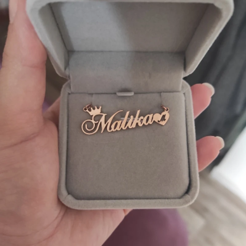 Rose Gold Silver Color Personalized Custom Name Pendant Necklace Customized Cursive Nameplate Handmade Birthday Gift|names pendant|birthday