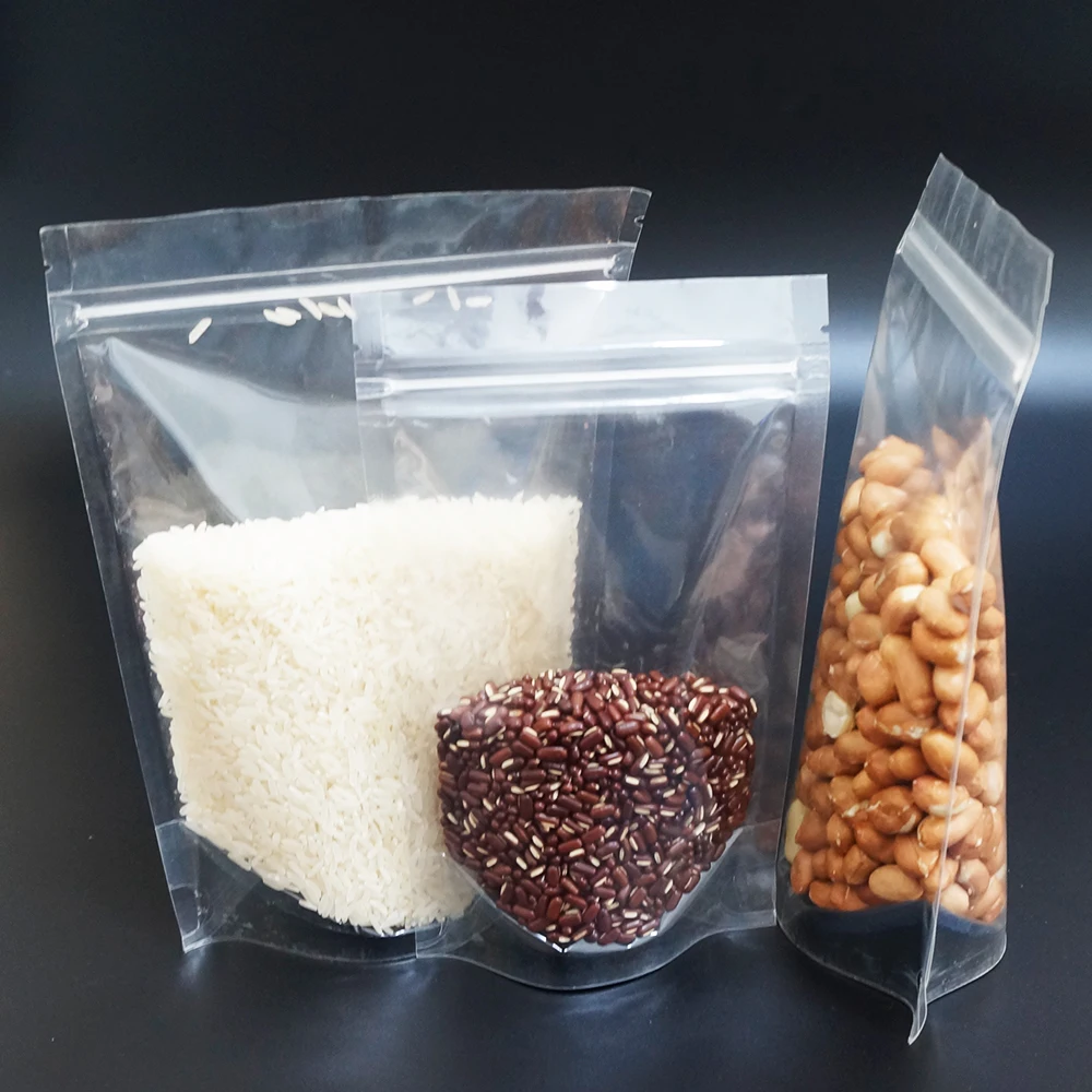 14*20 см 100 шт х стоьте вверх прозрачности ZipLock мешки прозрачные многоразовые лесной