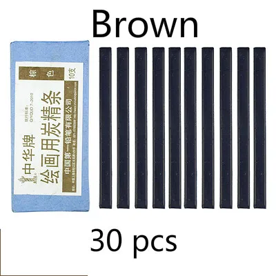 Brown 3boxes Черный уголь, брусок коричневый темно-серые растворимые в воде черный угольный карандаш дизайн Тип карандаш для рисования скетчей Рисование набросков расходные материалы - Характеристики: Brown 3boxes