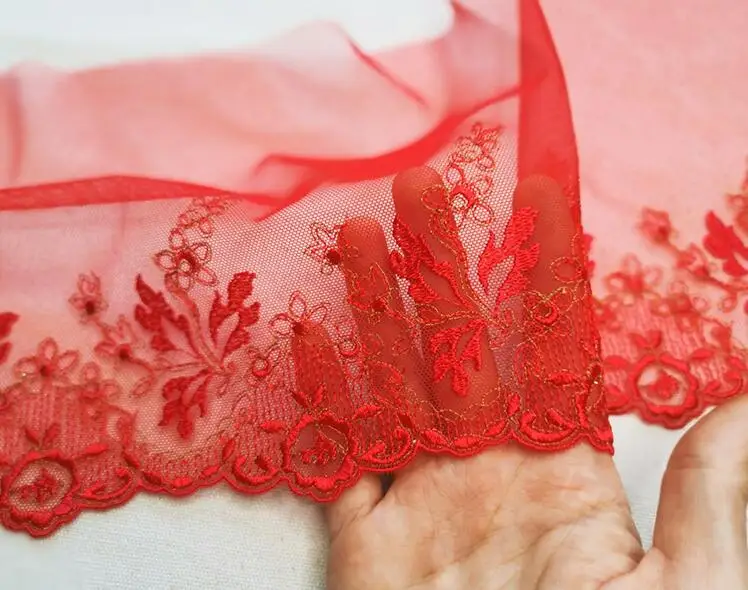 1 метр красочные ткани Вышивка Кружева отделка ленты DIY одежды Свадебные оберточная Ткань DIY материалы