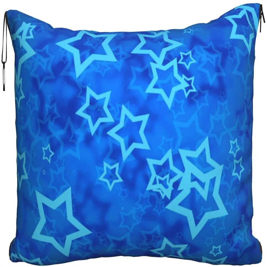 vender Azul Estrelas Viagem Travesseiro Cobertor Dois-em-um Mochila Cinta E Compacto Avião Saco Cintura Suporte 60x43 Polegadas