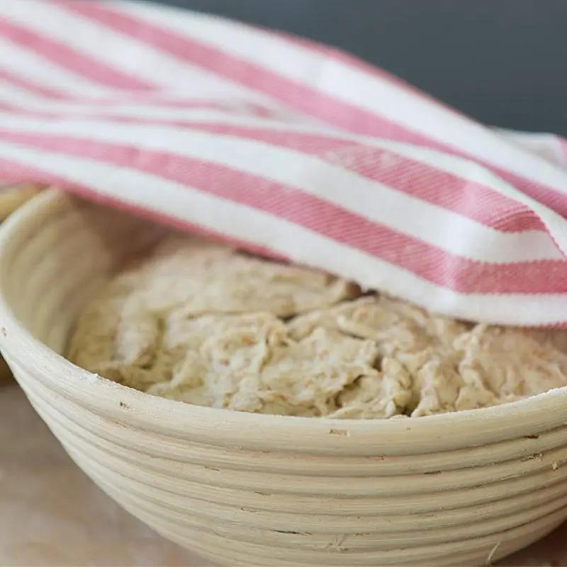 

1Set Bread Banneton Proofing Basket Baking Bowl Dough With Removable Liner and Scraper Tool for Bakers Proving Baskets