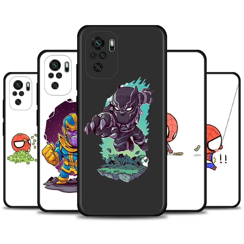 

Cute Marvel Phone Cases For Xiaomi Redmi Note 9 8 10 Pro 9T 9S 8T 7 10pro Max Funda for redmi 9A 9T 8A 9 9C 8 7 7A Coque