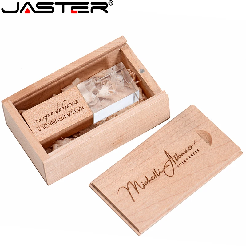 

Стильный Деревянный Кристалл JASTER, флеш-диск USB 2,0 дюйма, 4 ГБ, 8 ГБ, 16 ГБ, 32 ГБ, 64 ГБ, память для фотографий, U-диск, бесплатный логотип
