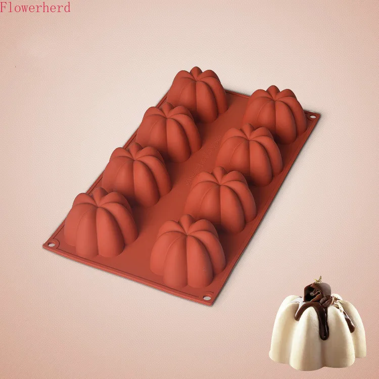 

DIY силиконовая форма для торта 8 -hole форма для цветов форма для хлеба ручная форма для мыла Выпечка инструменты для украшения торта Jello форма ...