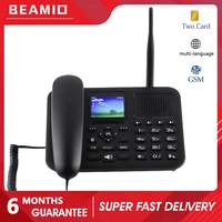 Beamio GSM Wireless Telephone With Multi Language Dual SIM Card Radio Record Color Screen Phone For Home Office Desktop