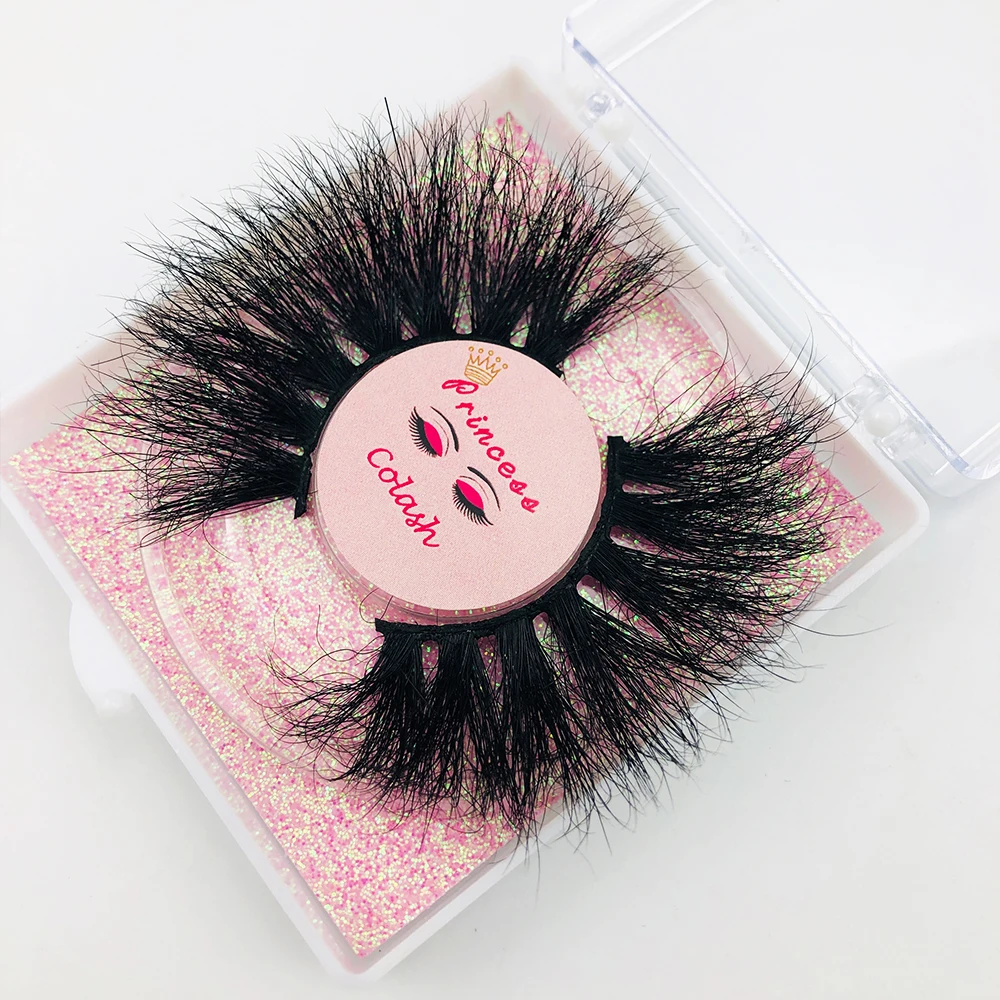 

Colash 1 pair 25mm fluffy Eyelashes 3D Mink False Eyelashes Crisscross Mink Lashes Soft Dramatic Eyelash FF01