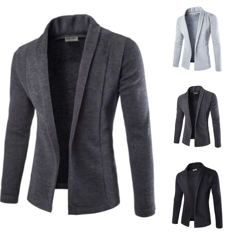 

Casual Blazer Coat Cardigan Suit Formal Tops Fit Jacket Slim Men's Lapel Collar