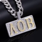 Индивидуальный Муассанит Dimaond, подвеска, сверкающие буквы, мужские ювелирные изделия в стиле хип-хоп, золото 18 карат, искусственное серебро