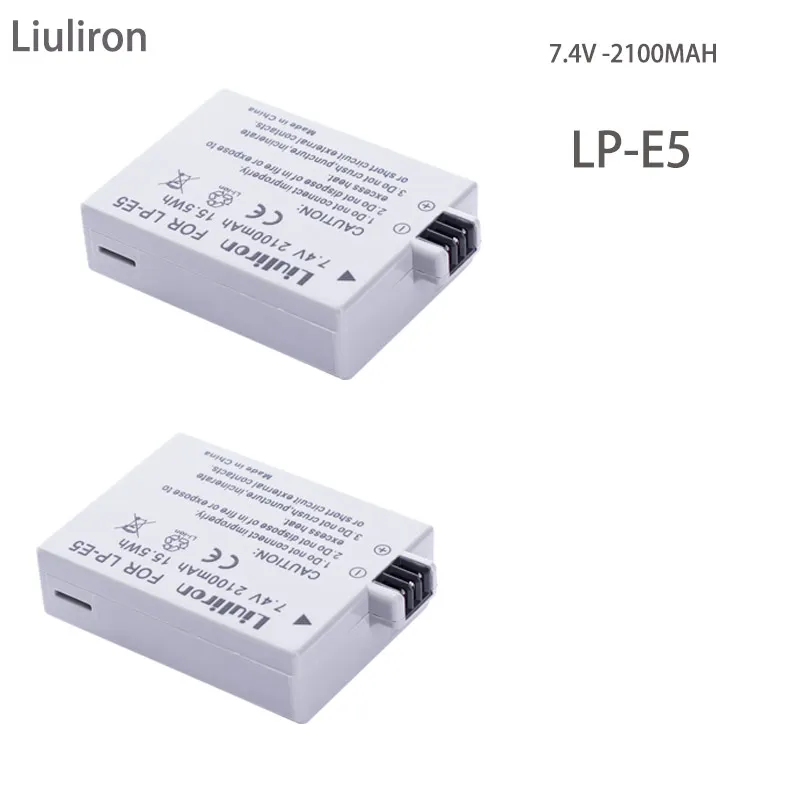 4 шт. LPE5 LP E5 Батарея + TYPE C двойной Зарядное устройство для объектива Цифрового