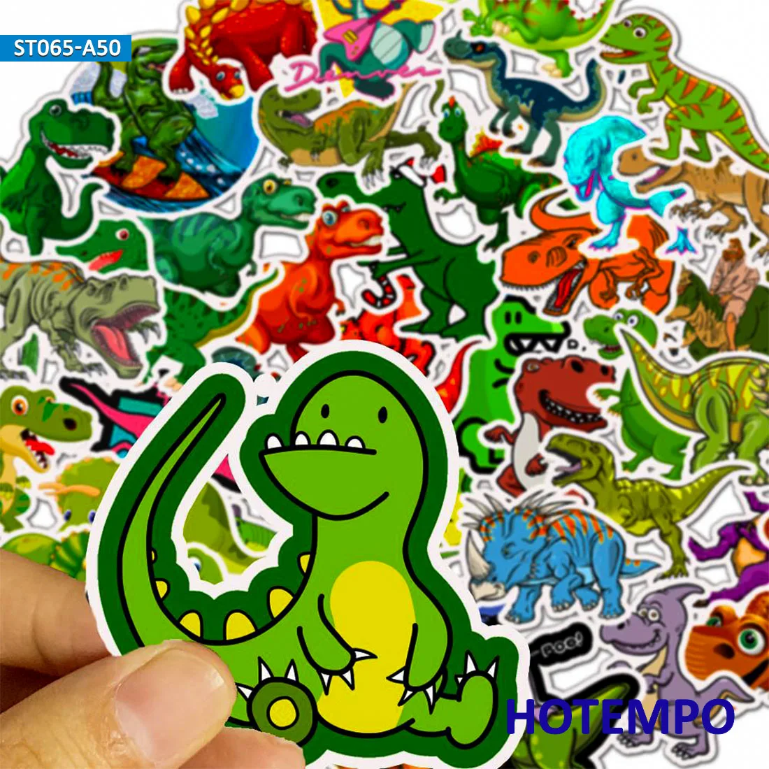 50pcs Cute Dino Anime Dinosaur Stickers for Boy Children Kids Gift Scrapbooking Stationery Mobile Phone Laptop Cartoon Stickers