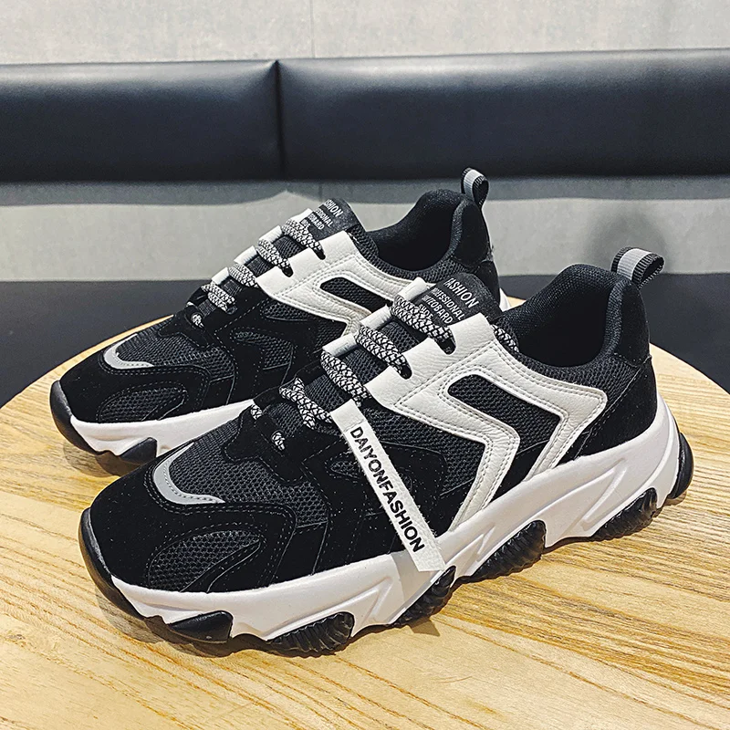 Кроссовки мужские дышащие на шнуровке модная повседневная обувь для ходьбы и