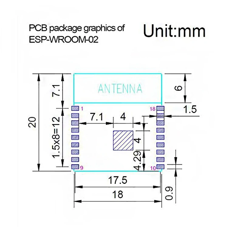 Esp-Wroom-02 Esp8266 удаленный Серийный порт Wifi беспроводной модуль приемопередатчик 32