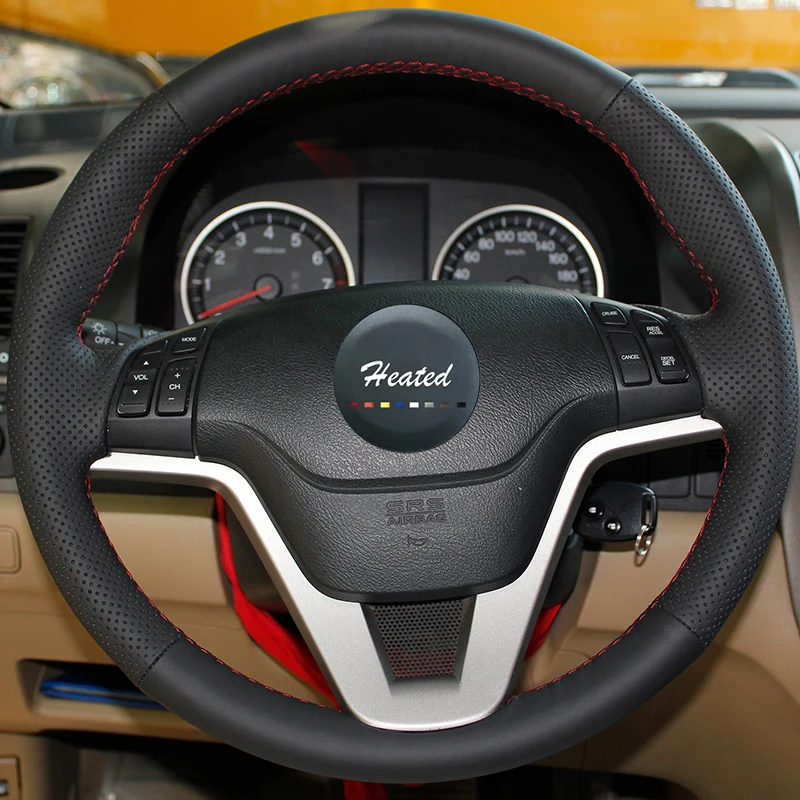 Оплетка на руль Nappa из натуральной кожи для Honda CRV CR V 2007 2011|volante carro|wheel cover braidcover on