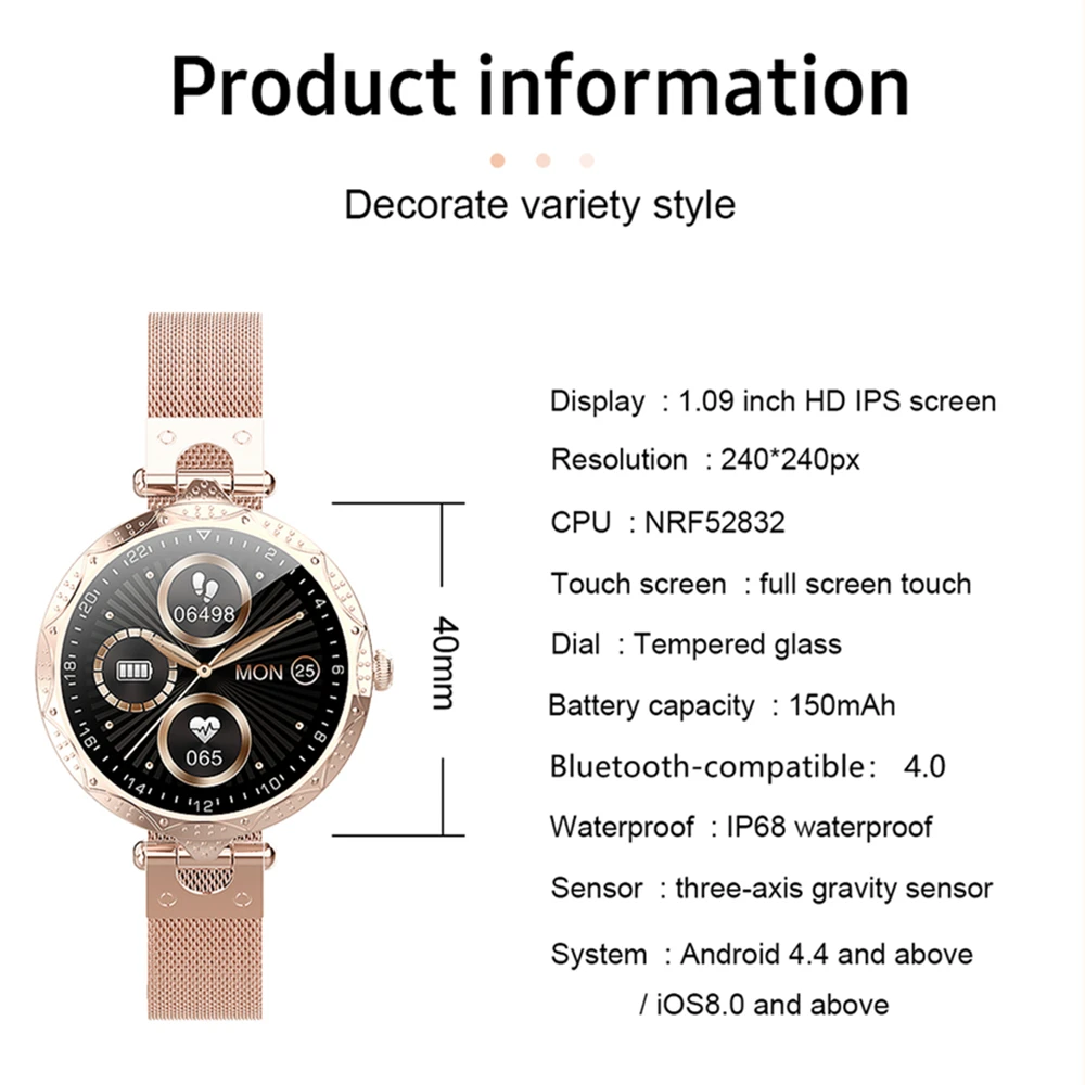 Новый женский умный Браслет AK22 фитнес-браслет с пульсометром и тонометром