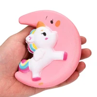squishy kawaii unicorn horse moon pink yellow toy squishies slow rising stress relief squeeze toys for antistress relax