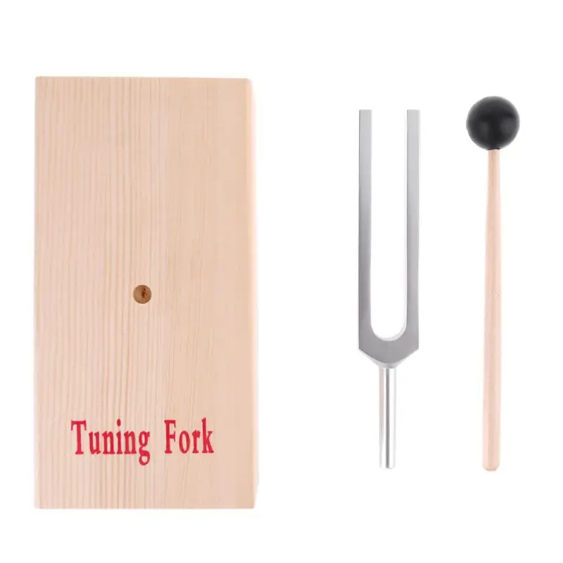 

Aluminum Alloy Tuning Forks (440Hz) in Wood Bases for physics experiments with mallet and bases